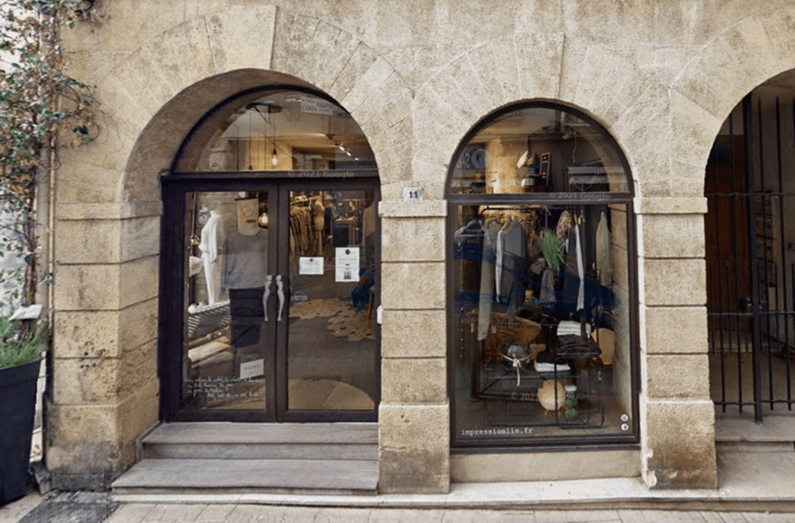 Devanture du commerce Impression Lin